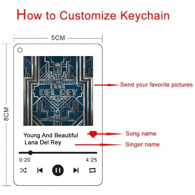 CUSTOM SPOTIFY KEYCHAIN